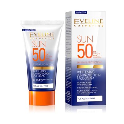 کرم ضد آفتاب سفید کننده اولاین Eveline اصل SPF50 حجم 50 میل