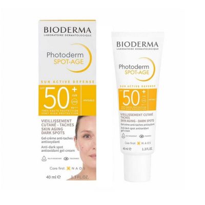 کرم ضد آفتاب فتودرم photoderm بیودرما Bioderma مدل اسپات ایج Spot age ضد لک