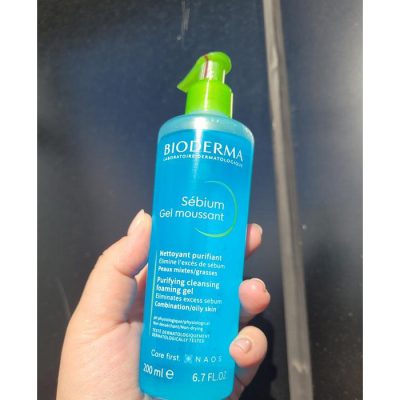 قیمت،خرید و طرز استفاده از ژل شستشوی صورت بیودرما (بایودرما) Bioderma مدل Sebium مناسب پوست چرب و مختلط اصل 500 و 200 میل